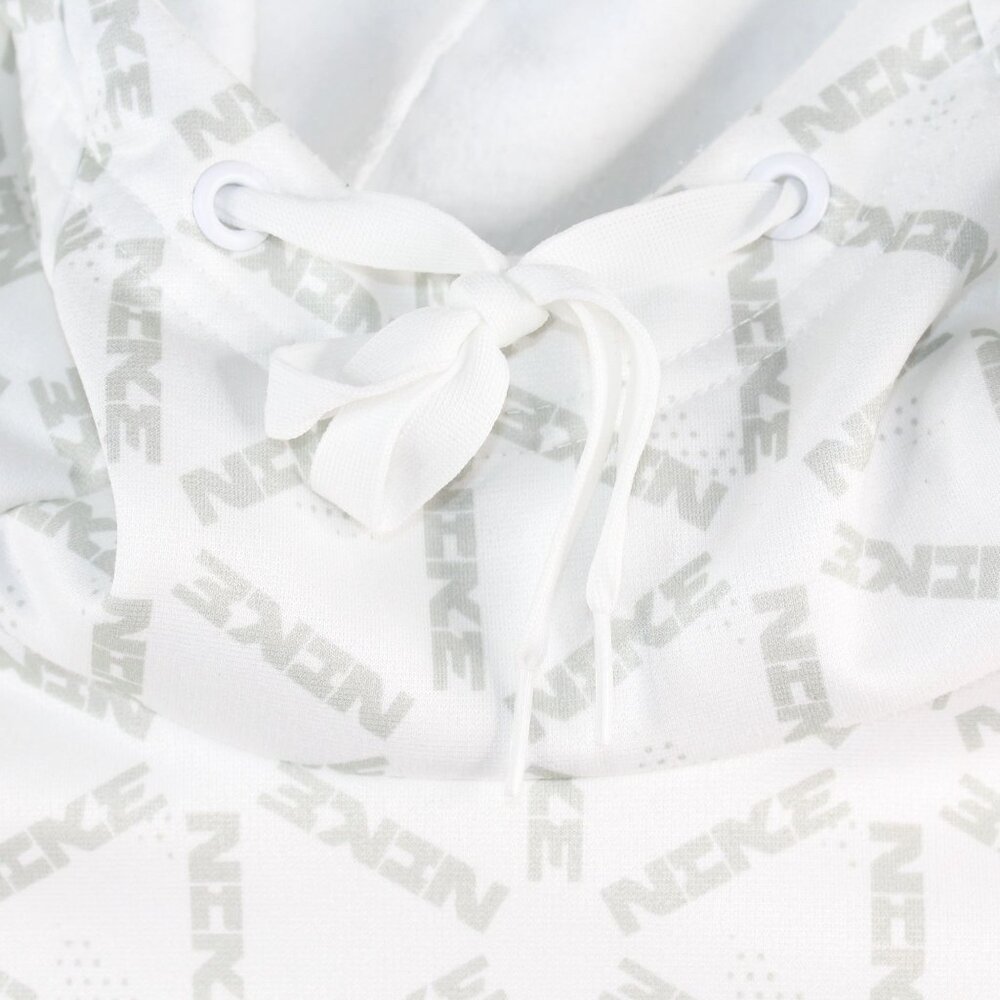 Nike Therma Fit 3XL All Over Print White Gray Hoodie Nike Spell Out Streetwear - Picture 6 of 16